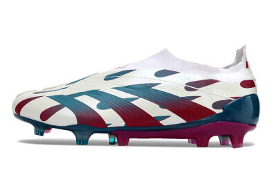 Adidas Predator 24 Elite Laceless FG Low-Tops Soccer Cleats - Beige/Blue/Red
