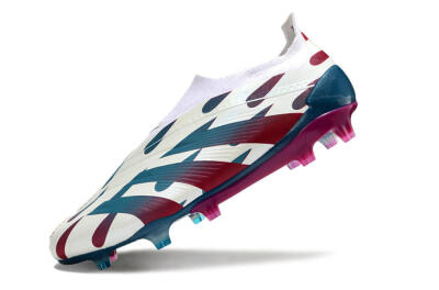 Adidas Predator 24 Elite Laceless FG Low-Tops Soccer Cleats - Beige/Blue/Red