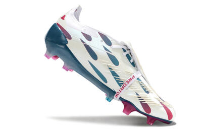 Adidas Predator Elite Foldover Tongue FG Low-Tops Soccer Cleats - White/Blue/Red