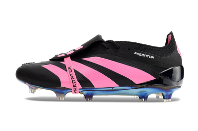 Adidas Predator Elite Foldover Tongue FG Low-Tops Soccer Cleats - Black/Pink/Gold