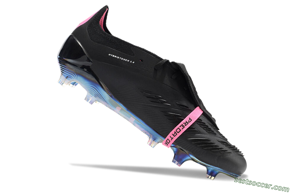 Adidas Predator Elite Foldover Tongue FG Low-Tops Soccer Cleats - Black/Pink/Gold 4