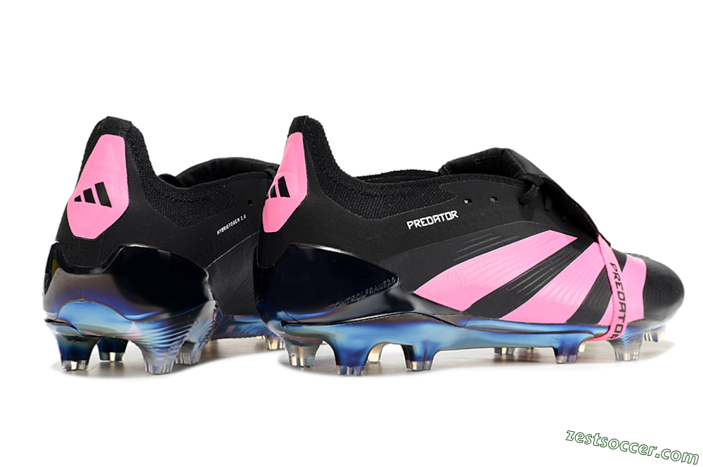Adidas Predator Elite Foldover Tongue FG Low-Tops Soccer Cleats - Black/Pink/Gold 6