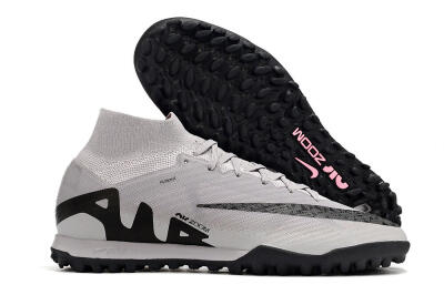 Nike Air Zoom Mercurial Superfly 9 Elite TF High-Tops Soccer Shoes - Grey/Black/Pink