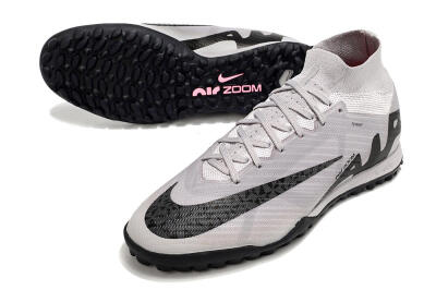 Nike Air Zoom Mercurial Superfly 9 Elite TF High-Tops Soccer Shoes - Grey/Black/Pink