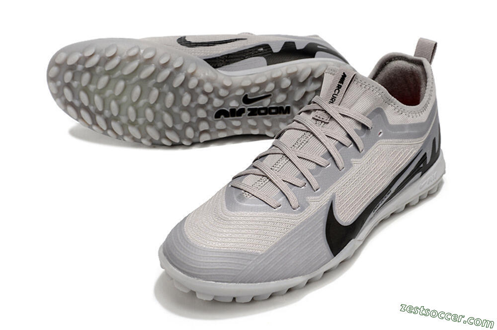 Nike Air Zoom Mercurial Vapor 15 Pro TF Low-Tops Soccer Shoes - Grey/Black 3