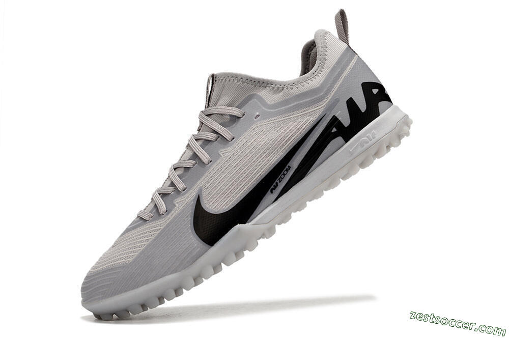 Nike Air Zoom Mercurial Vapor 15 Pro TF Low-Tops Soccer Shoes - Grey/Black 5
