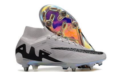 Nike Air Zoom Mercurial Superfly 9 Elite SG High-Tops Soccer Cleats - Grey/Black/Gold