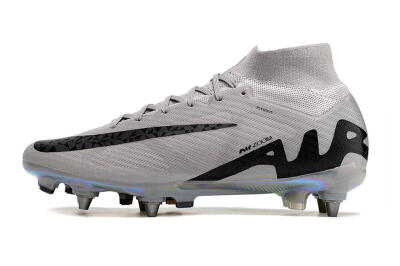 Nike Air Zoom Mercurial Superfly 9 Elite SG High-Tops Soccer Cleats - Grey/Black/Gold