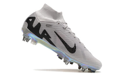 Nike Air Zoom Mercurial Superfly 9 Elite SG High-Tops Soccer Cleats - Grey/Black/Gold