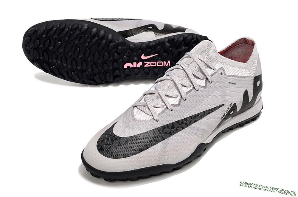 Nike Air Zoom Mercurial Vapor 15 Elite TF Low-Tops Soccer Shoes - Grey/Black/Pink 3