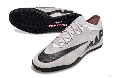 Nike Air Zoom Mercurial Vapor 15 Elite TF Low-Tops Soccer Shoes - Grey/Black/Pink
