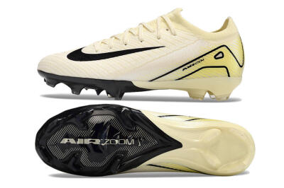 Nike Air Zoom Mercurial Vapor 16 Elite FG Low-Tops Soccer Cleats - Beige/Black/Yellow