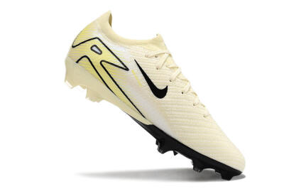 Nike Air Zoom Mercurial Vapor 16 Elite FG Low-Tops Soccer Cleats - Beige/Black/Yellow