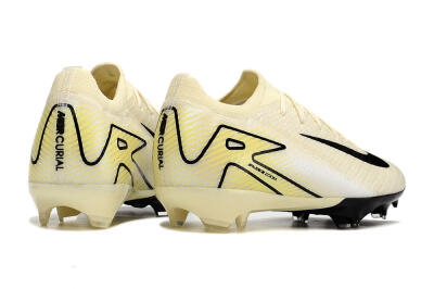 Nike Air Zoom Mercurial Vapor 16 Elite FG Low-Tops Soccer Cleats - Beige/Black/Yellow