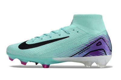 Nike Air Zoom Mercurial Superfly 10 Elite FG High-Tops Soccer Cleats - Jade/Black/Purple