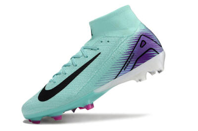 Nike Air Zoom Mercurial Superfly 10 Elite FG High-Tops Soccer Cleats - Jade/Black/Purple