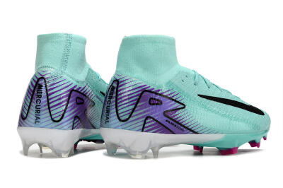 Nike Air Zoom Mercurial Superfly 10 Elite FG High-Tops Soccer Cleats - Jade/Black/Purple