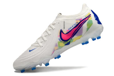 Nike Phantom Luna Elite AG Low-Tops Soccer Cleats - White/Pink/Blue