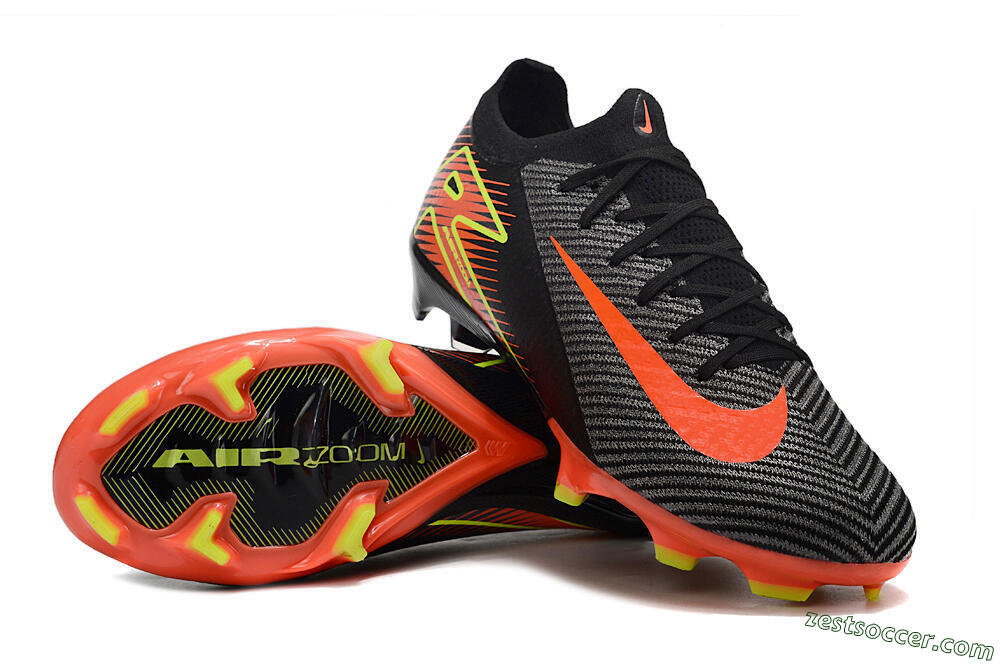 Nike Air Zoom Mercurial Vapor 16 Elite FG Low-Tops Soccer Cleats - Black/Red/Yellow 3