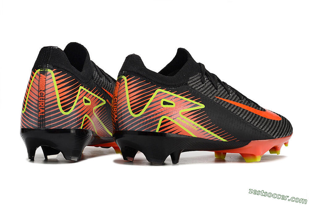 Nike Air Zoom Mercurial Vapor 16 Elite FG Low-Tops Soccer Cleats - Black/Red/Yellow 6