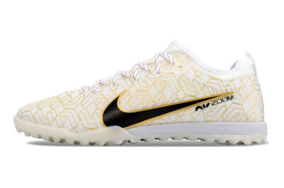 Nike Air Zoom Mercurial Vapor 15 Pro TF Low-Tops Soccer Shoes - White/Gold/Black