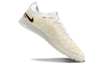 Nike Air Zoom Mercurial Vapor 15 Pro TF Low-Tops Soccer Shoes - White/Gold/Black
