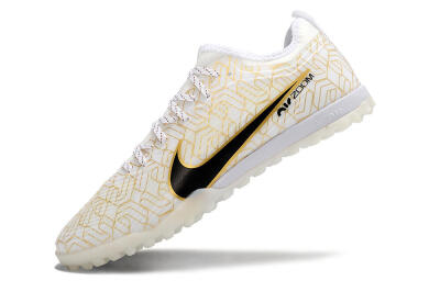 Nike Air Zoom Mercurial Vapor 15 Pro TF Low-Tops Soccer Shoes - White/Gold/Black