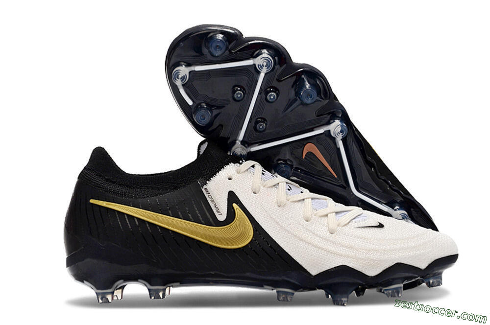 Nike Phantom Luna Elite AG Low-Tops Soccer Cleats - White/Black/Gold 0