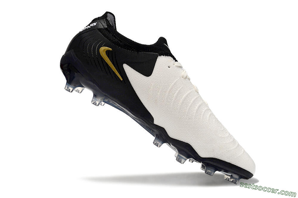 Nike Phantom Luna Elite AG Low-Tops Soccer Cleats - White/Black/Gold 4