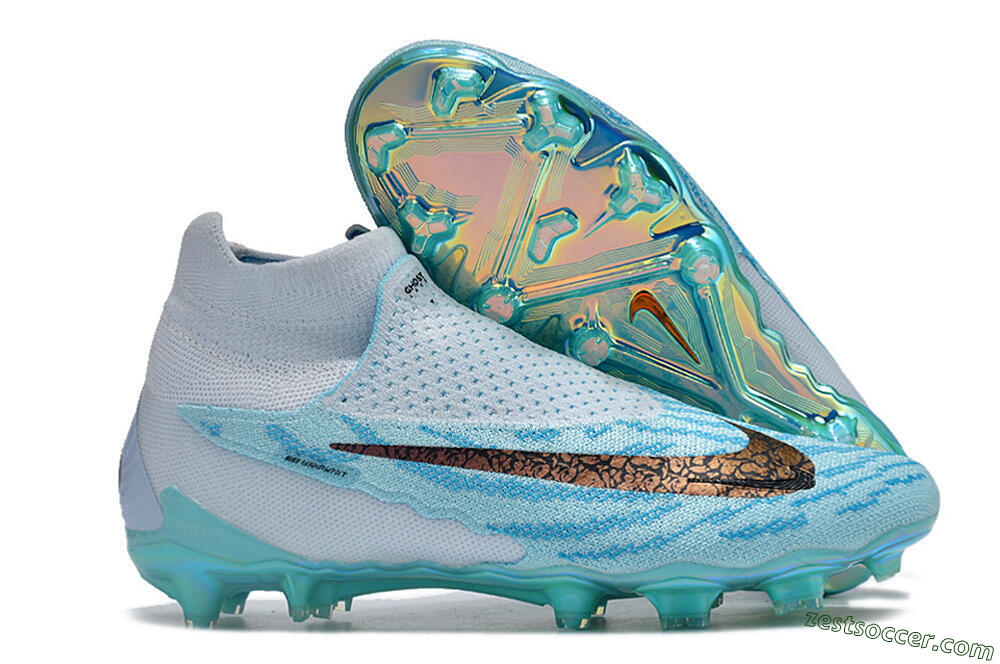 Nike Phantom GX Elite FG High-Tops Soccer Cleats - Jade/Black/Gold 0