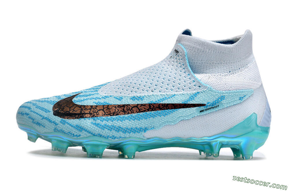 Nike Phantom GX Elite FG High-Tops Soccer Cleats - Jade/Black/Gold 2