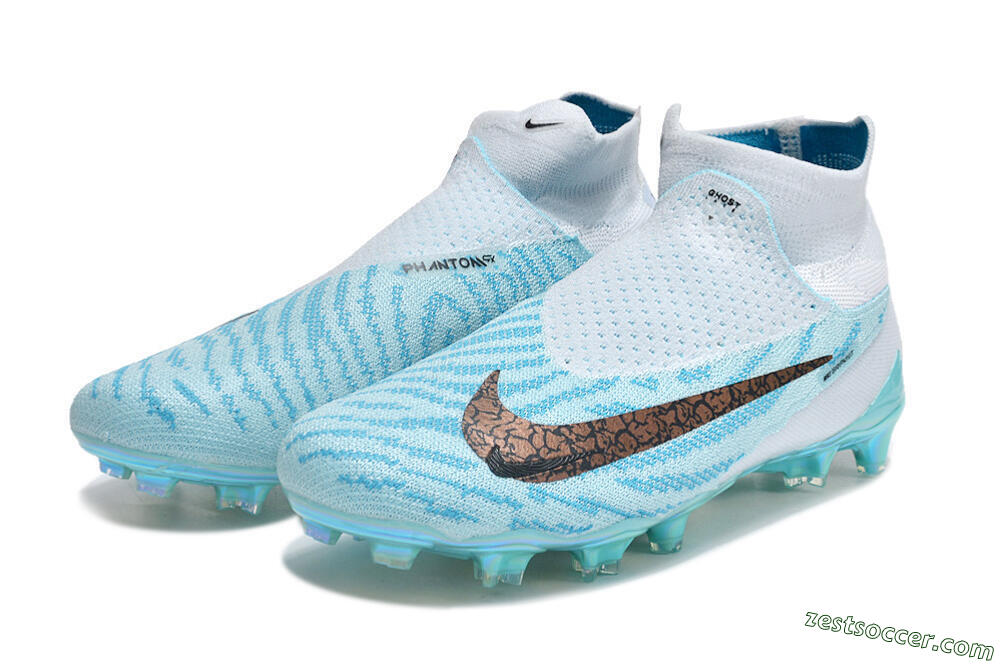 Nike Phantom GX Elite FG High-Tops Soccer Cleats - Jade/Black/Gold 4