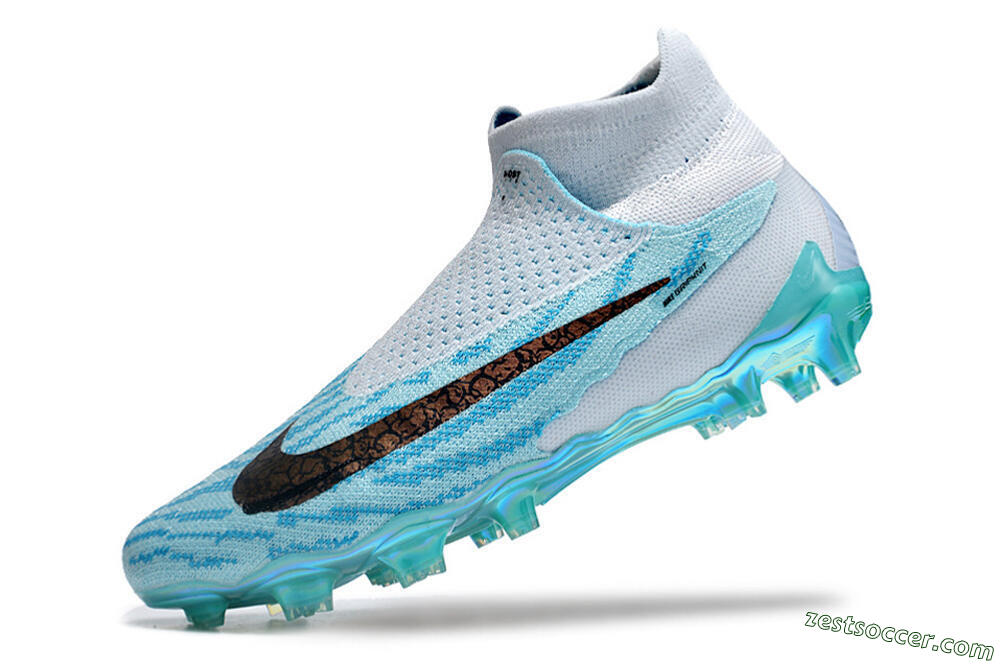 Nike Phantom GX Elite FG High-Tops Soccer Cleats - Jade/Black/Gold 8