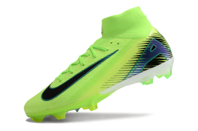 Nike Air Zoom Mercurial Superfly 10 Elite FG High-Tops Soccer Cleats - Yellow/Blue/Black