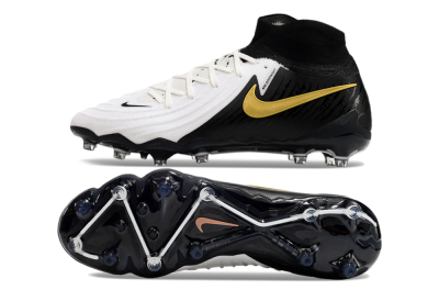 Nike Phantom Luna Elite AG High-Tops Soccer Cleats - White/Black/Gold