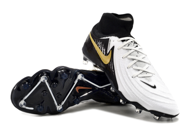 Nike Phantom Luna Elite AG High-Tops Soccer Cleats - White/Black/Gold