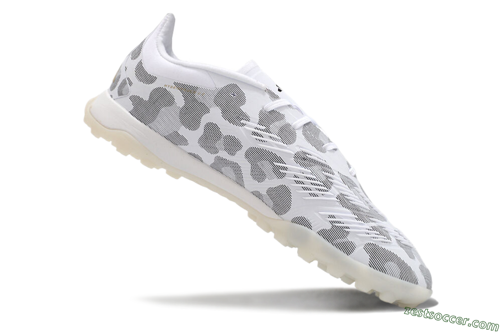 Adidas Predator 24 Elite TF Low-Tops Soccer Shoes - White/Black/Gold 4