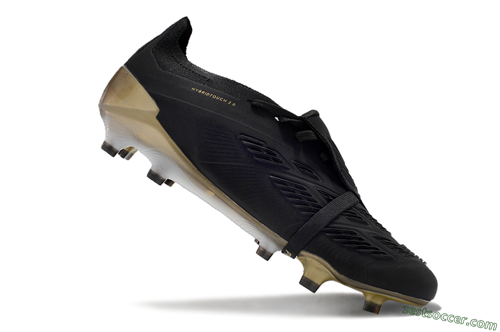 Adidas Predator Elite Foldover Tongue FG Low-Tops Soccer Cleats - Black/White/Gold 4