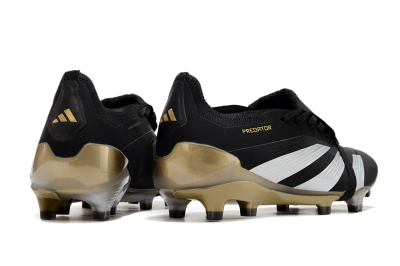 Adidas Predator Elite Foldover Tongue FG Low-Tops Soccer Cleats - Black/White/Gold