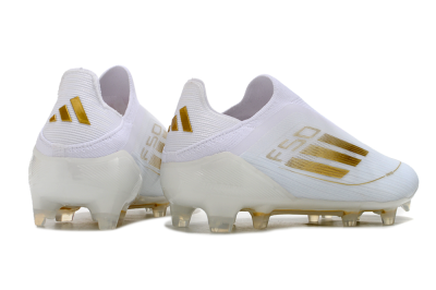 Adidas F50+ Adizero FG Low-Tops Soccer Cleats - White/Gold