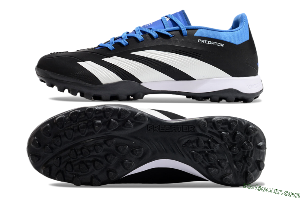 Adidas Predator 24 Elite TF Low-Tops Soccer Shoes - Black/White/Blue 1