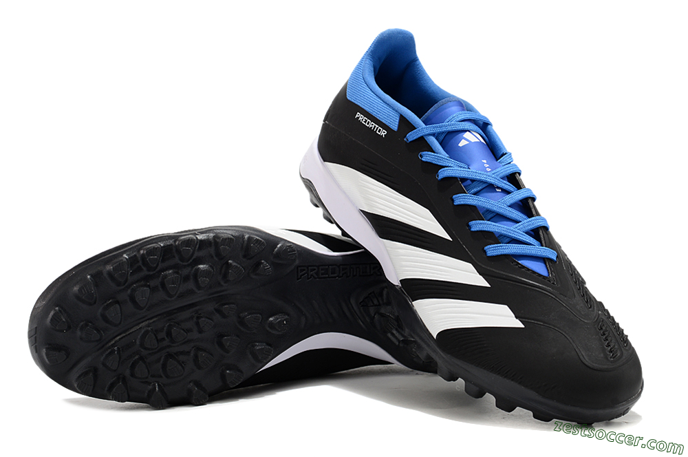 Adidas Predator 24 Elite TF Low-Tops Soccer Shoes - Black/White/Blue 3
