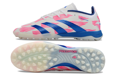 Adidas Predator 24 Elite TF Low-Tops Soccer Shoes - White/Pink/Blue