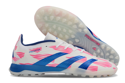 Adidas Predator 24 Elite TF Low-Tops Soccer Shoes - White/Pink/Blue