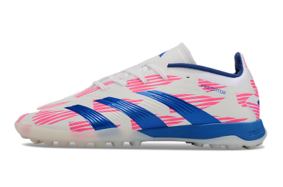 Adidas Predator 24 Elite TF Low-Tops Soccer Shoes - White/Pink/Blue