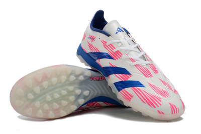 Adidas Predator 24 Elite TF Low-Tops Soccer Shoes - White/Pink/Blue