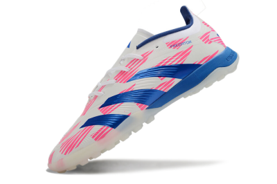 Adidas Predator 24 Elite TF Low-Tops Soccer Shoes - White/Pink/Blue