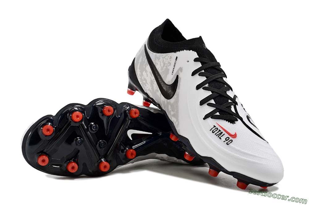 Nike Phantom Luna Elite AG Low-Tops Soccer Cleats - White/Grey/Black/Red 3
