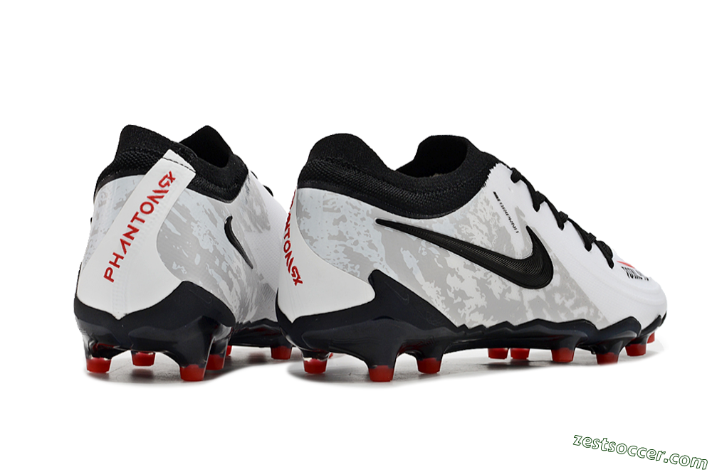Nike Phantom Luna Elite AG Low-Tops Soccer Cleats - White/Grey/Black/Red 6
