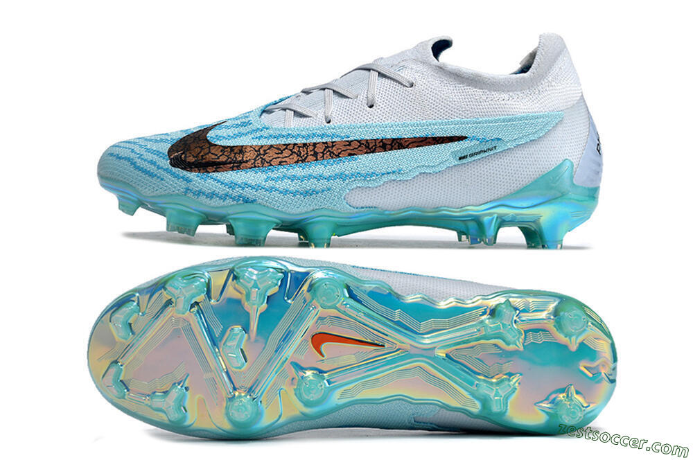 Nike Phantom GX Elite FG Low-Tops Soccer Cleats - Jade/Black/Gold 1